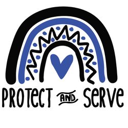 protect and serve svg, police svg, police thin blue line svg, blue lives matter, digital download-1