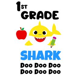 1st grade svg, birthday shark svg, baby shark svg, baby shark clipart, shark clipart, shark svg, digital download