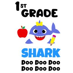 1st grade svg, birthday shark svg, baby shark svg, baby shark clipart, shark clipart, shark svg, digital download-1