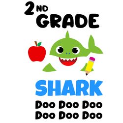 2nd grade svg, birthday shark svg, baby shark svg, baby shark clipart, shark clipart, shark svg, digital download