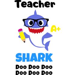 teacher svg, birthday shark svg, baby shark svg, baby shark clipart, shark clipart, shark svg, digital download-1
