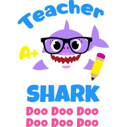 teacher svg, birthday shark svg, baby shark svg, baby shark clipart, shark clipart, shark svg, digital download-3