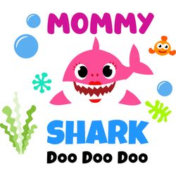 mommy shark svg, baby shark family svg, baby shark birthday family svg, shark family svg, shark svg, cut file-3