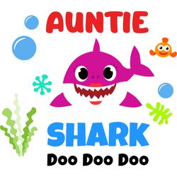 auntie shark svg, baby shark family svg, baby shark birthday family svg, shark family svg, shark svg, cut file