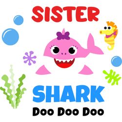 sister shark svg, baby shark family svg, baby shark birthday family svg, shark family svg, shark svg, cut file-4