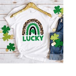 lucky rainbow st. patricks day t-shirt, st patty