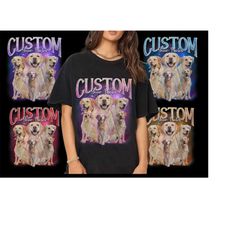 custom your dog&39s photo bootleg comfort color shirt,