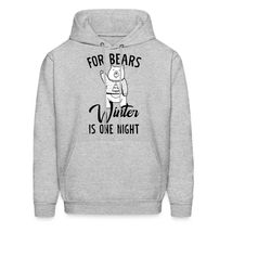 bear hoodie. bear gift. winter hoodie. winter gift.