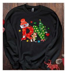 rn sweatshirt, nurse sweatshirt, christmas sweatshirts, christmas sweater, christmas vibes, nurse christmas gift, nurse