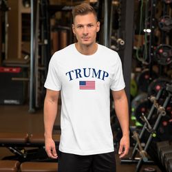 trump light and comfortable bella canvas unisex t-shirt, trump 2024 t-shirt, american flag, republican