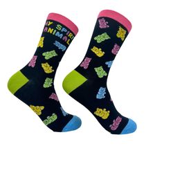 spirit animal, gummy bear, gummy bear socks, cute