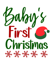 baby first christmas svg design