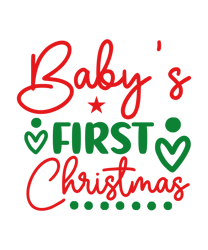 baby first christmas svg cut file