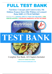 nutrition: concepts and controversies, 5th edition, frances sizer test bank
