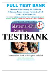 maternal-child nursing 5th edition by mckinney test bank