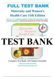 maternity & women's health care, 11th edition, lowdermilk test bank