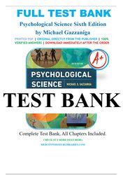 psychological science 6th edition by michael s. gazzaniga test bank