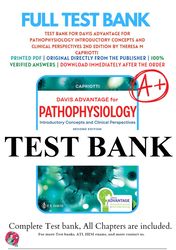 davis advantage for pathophysiology introductory concepts and clinical perspectives 2nd edition theresa test bank