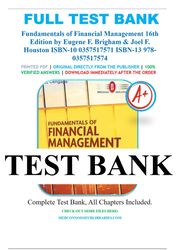 fundamentals of financial management, 16th edition by eugene f. brigham test bank