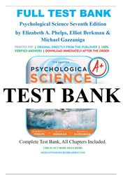 psychological science 7th edition by elizabeth a. phelps test bank