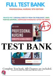 professional nursing: concepts & challenges 10th edition by beth black test bank