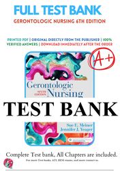 gerontologic nursing, 6th edition by sue e. meiner test bank