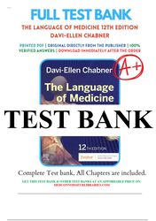 the language of medicine 12th edition by davi-ellen chabner test bank