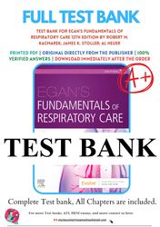 egan's fundamentals of respiratory care 12th edition by robert m. kacmarek test bank