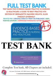 evidence-based practice in nursing & healthcare 4th edition by bernadette mazurek melnyk test bank