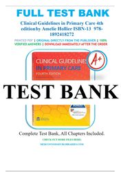 clinical guidelines in primary care 4th edition by amelie hollier test bank