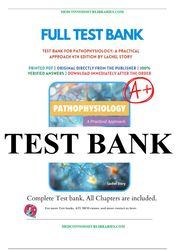 pathophysiology: a practical approach 4th edition by lachel story test bank