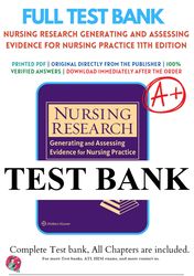 nursing research generating and assessing evidence for nursing practice 11th edition by denise polit test bank