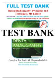 dental radiography principles and techniques, 5th edition, joen iannucci test bank