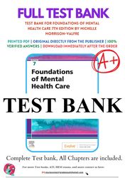 foundations of mental health care 7th edition by michelle morrison-valfre test bank