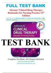 abrams' clinical drug therapy rationales for nursing practice 12th edition by geralyn frandsen test bank