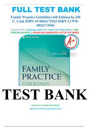 family practice guidelines 6th edition by jill c. cash test bank