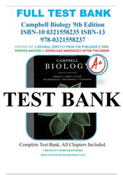 campbell biology 9th edition by jane b. reece test bank