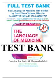 the language of medicine 13th edition by davi-ellen chabner test bank