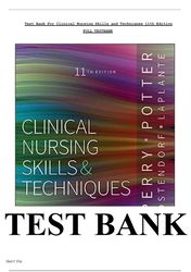 clinical nursing skills and techniques 11th edition by perry potter test bank