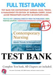 contemporary nursing issues, trends, & management 9th edition by barbara cherry test bank