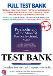 psychotherapy for the advanced practice psychiatric nurse, 2nd edition by kathleen wheeler test bank