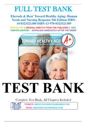 ebersole and hess' toward healthy aging 9th edition touhy test bank