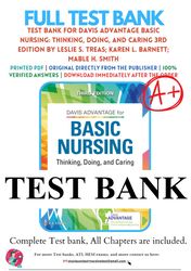 davis advantage for basic nursing thinking, doing, and caring: thinking, doing, and caring 3rd edition by leslie s. tr