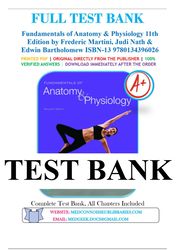 fundamentals of anatomy & physiology 11th edition by frederic martini test bank