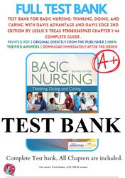 davis advantage for basic nursing thinking, doing, and caring thinking, doing, and caring 2nd edition by leslie s. trea