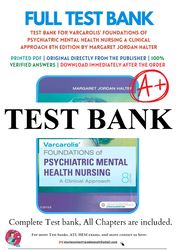 varcarolis' foundations of psychiatric mental health nursing 8th edition by margaret jordan halter test bank
