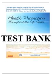 health promotion throughout the life span 8th edition by carole lium edelman test bank