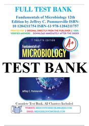 fundamentals of microbiology 12th edition by jeffrey c. pommerville test bank