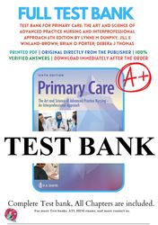 primary care art and science of advanced practice nursing-an interprofessional approach 6th edition- dunphy test bank