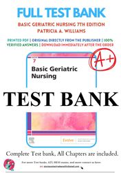 basic geriatric nursing 7th edition by patricia a. williams test bank